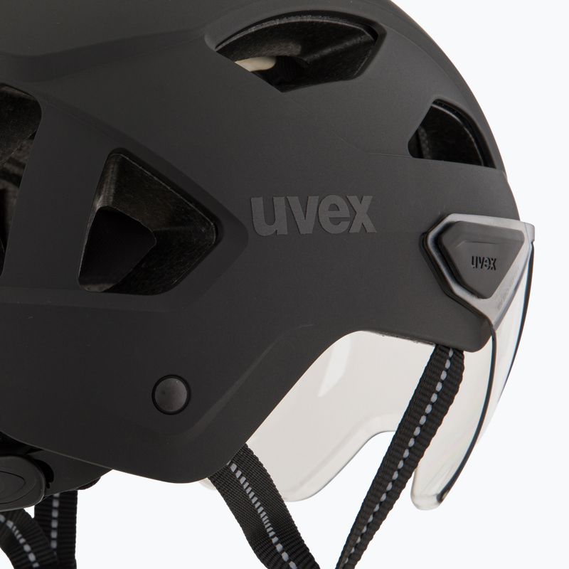 Bike helmet UVEX Stride Visor black matt/litemirror silver 8