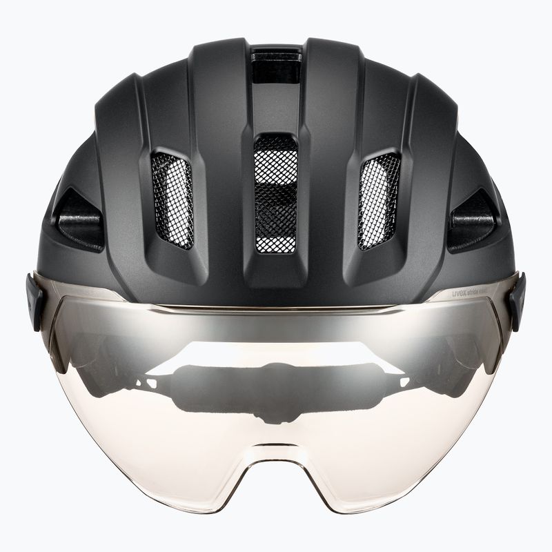 Bike helmet UVEX Stride Visor black matt/litemirror silver 2