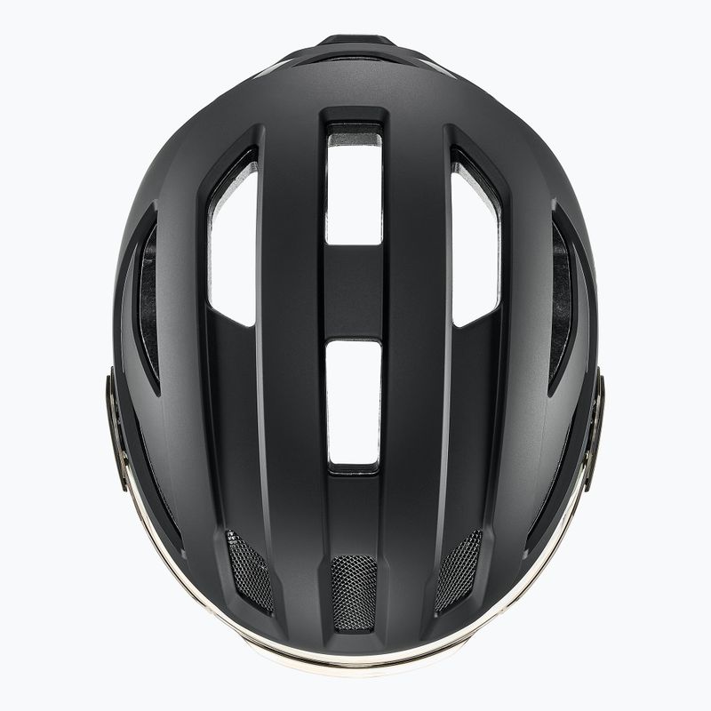 Bike helmet UVEX Stride Visor black matt/litemirror silver 6