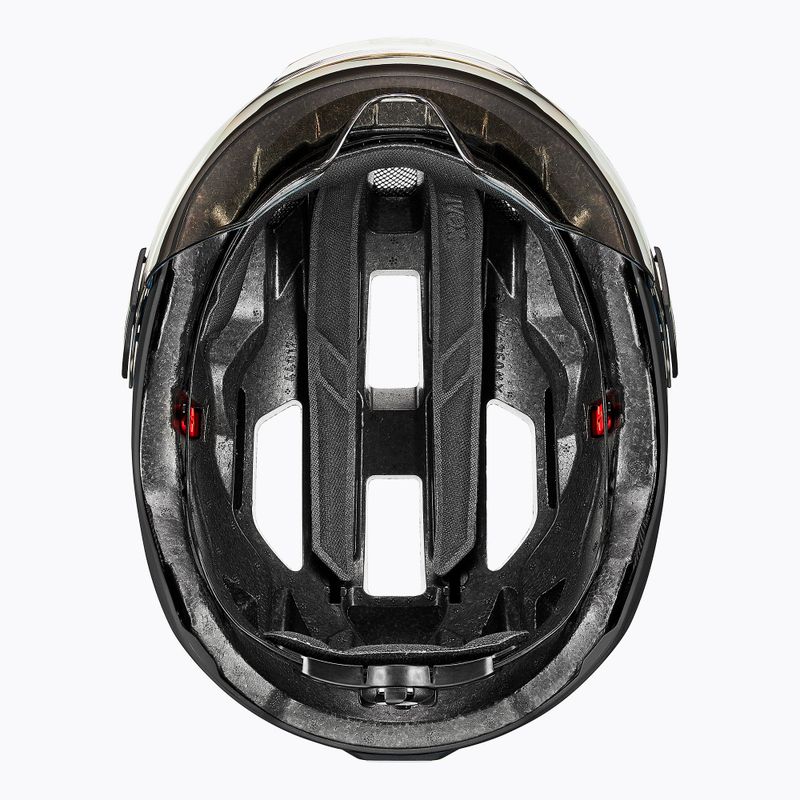 Bike helmet UVEX Stride Visor black matt/litemirror silver 7