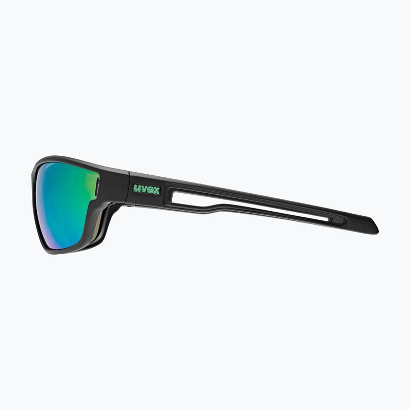 Sunglasses UVEX Sportstyle 806 black matt/mirror green 2