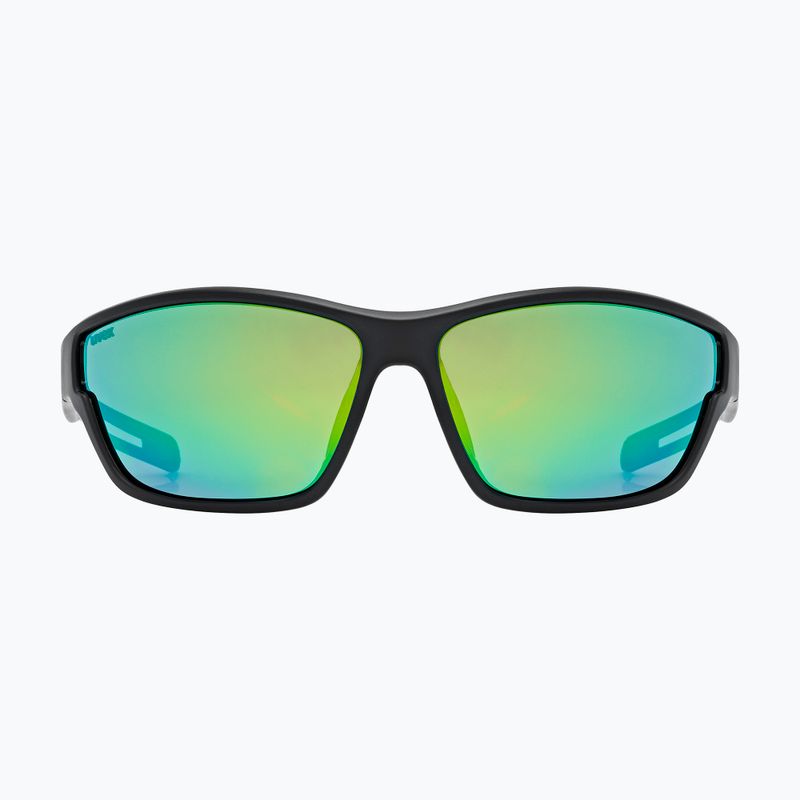 Sunglasses UVEX Sportstyle 806 black matt/mirror green 3
