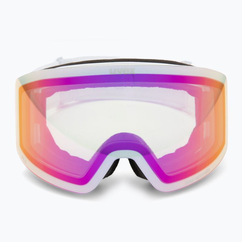 Ski goggles UVEX Provoqe V white matt/vario pink mirror 2