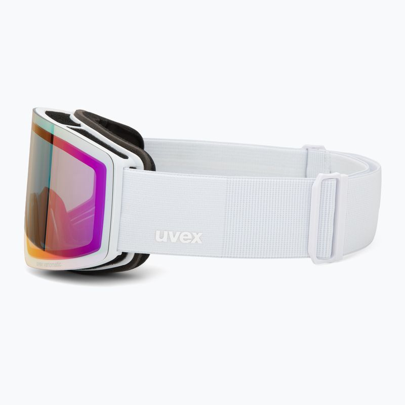 Ski goggles UVEX Provoqe V white matt/vario pink mirror 4