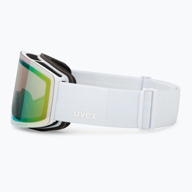 Ski goggles UVEX Provoqe V white matt/vario green mirror 4