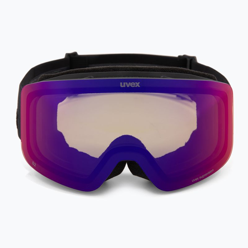 Children's ski goggles UVEX Pwdr FM black matt/mirror ruby/green/clear 2
