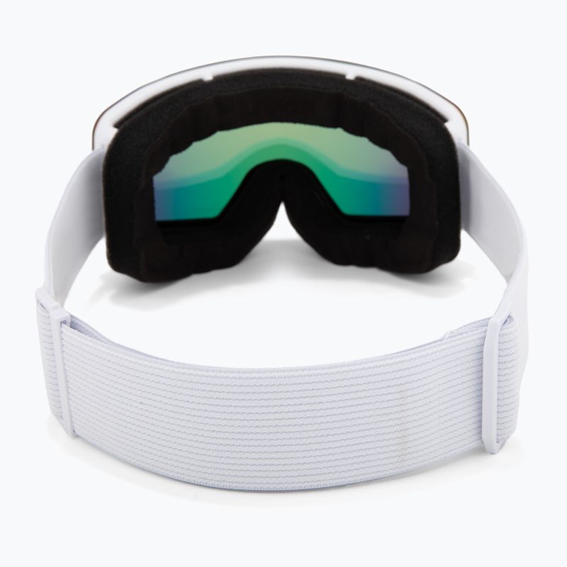 Children's ski goggles UVEX Pwdr FM white matt/mirror rainbow/green/clear 3