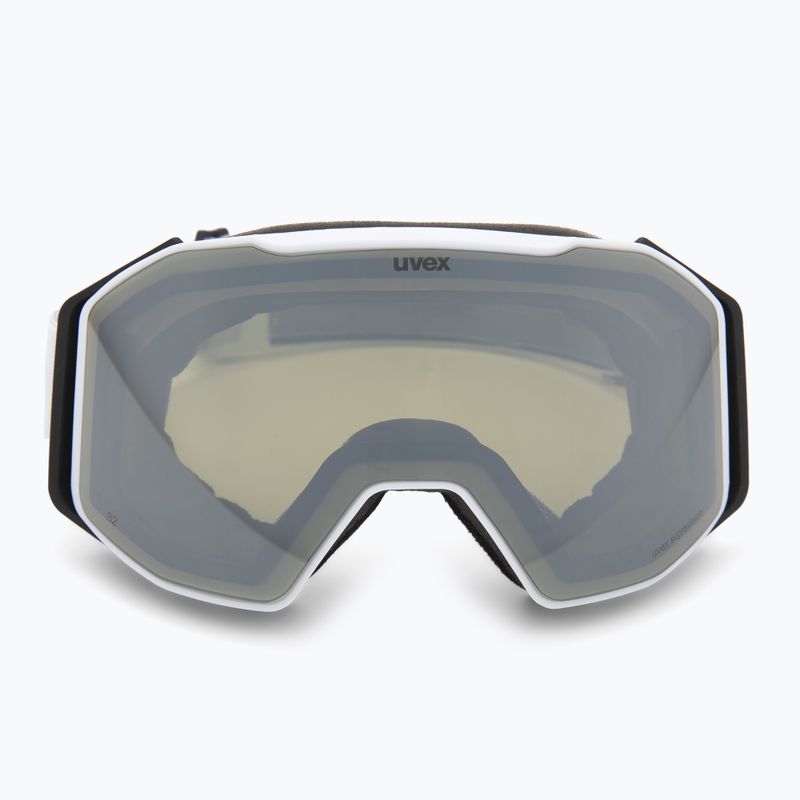 Ski goggles UVEX Gravity FM white matt/mirror silver/green/clear 2