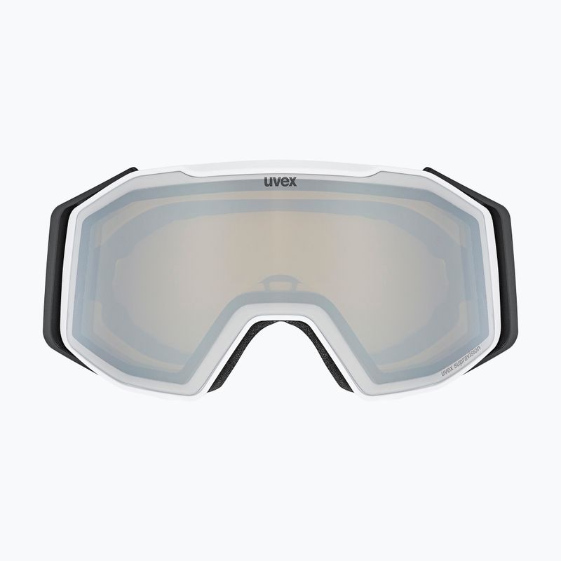 Ski goggles UVEX Gravity FM white matt/mirror silver/green/clear 2