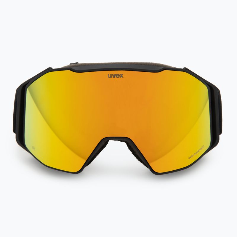 Ski goggles UVEX Gravity FM black matt/mirror yellow/orange/clear 2