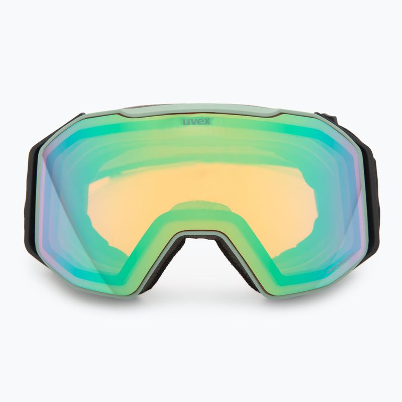 Ski goggles UVEX Gravity FM oxid matt green/mirror opal/orange/clear 2