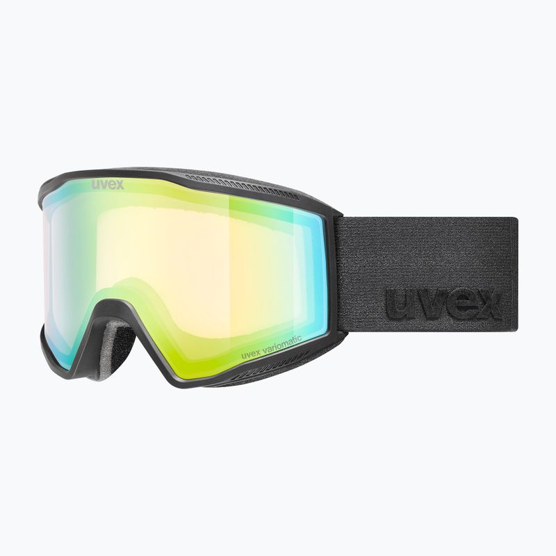 Ski goggles Uvex Blast V black matt/vario green mirror 5