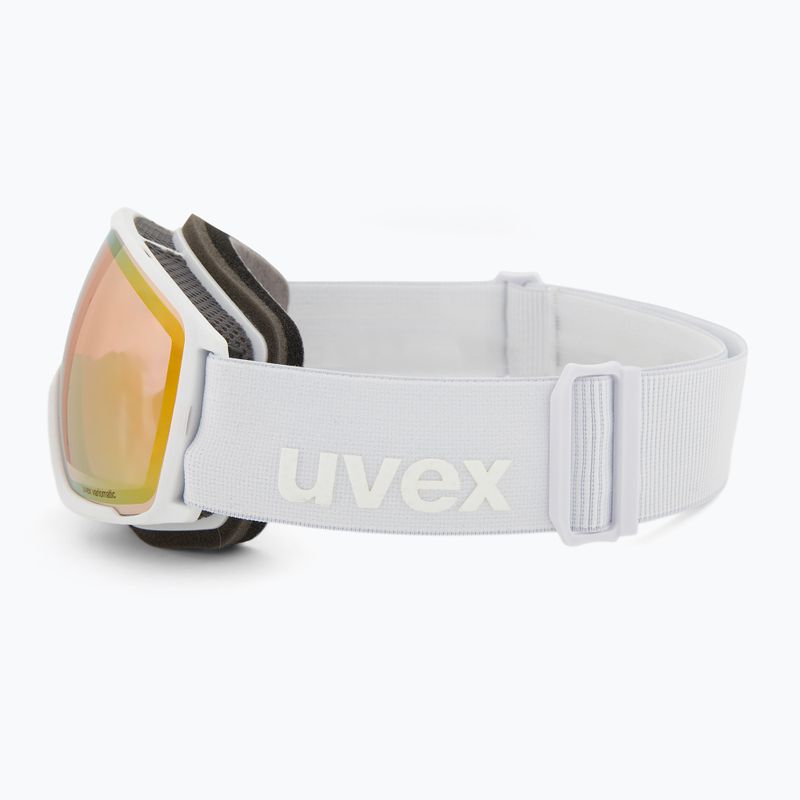 Ski goggles UVEX Victorious S V white matt/vario rose mirror 4