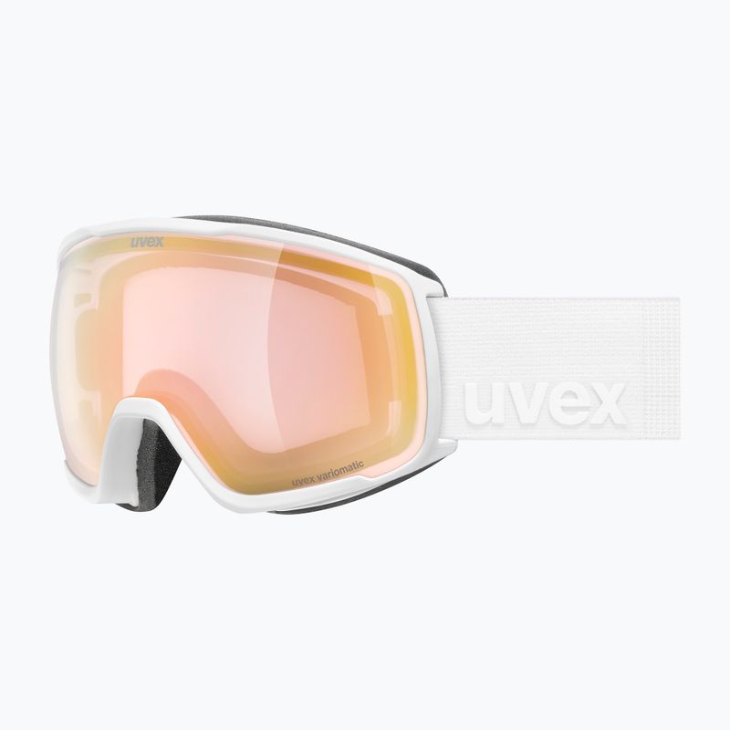 Ski goggles UVEX Victorious S V white matt/vario rose mirror 5