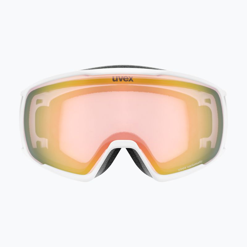 Ski goggles UVEX Victorious S V white matt/vario rose mirror 6