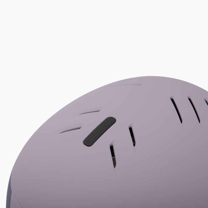 Children's ski helmet UVEX Rocket Visor Jr cool lavender abstract matt/mirrorsilver/lasergold 9