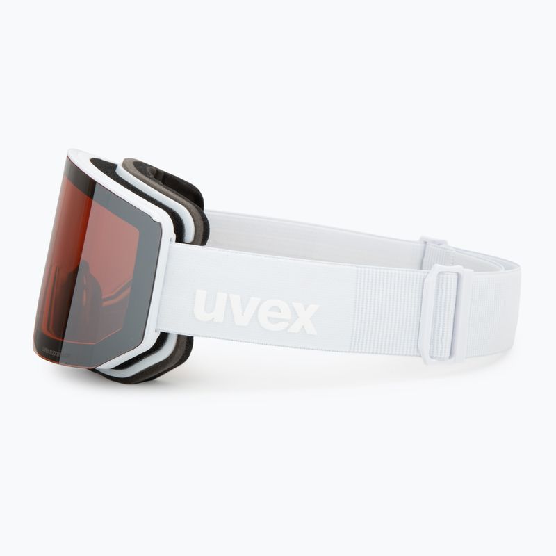 Ski goggles Uvex Lace Attract FM white matt/mirror silver 5
