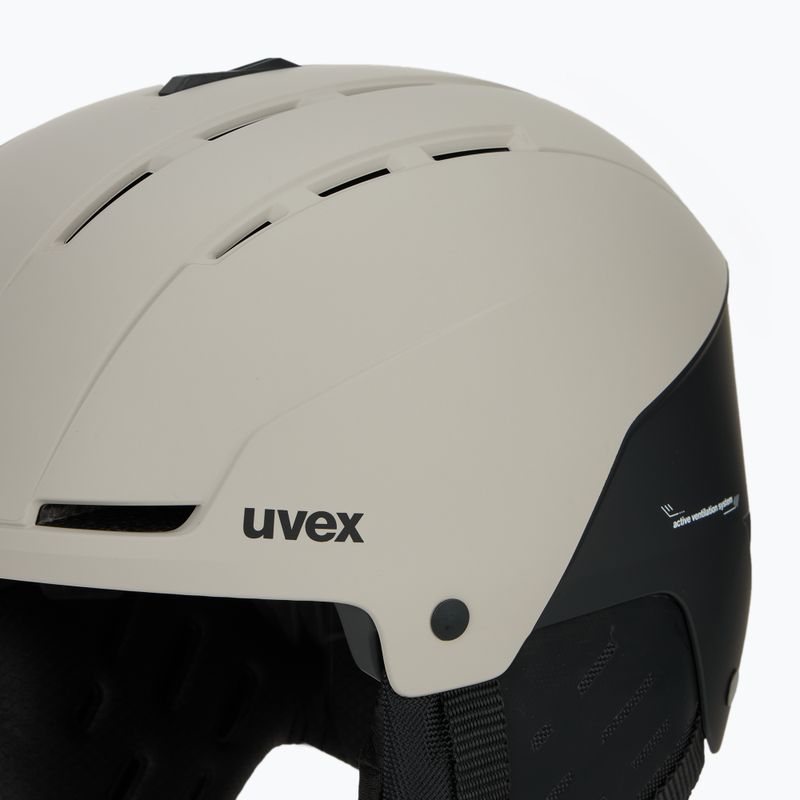 Ski helmet UVEX Stance warm grey/black matt 7