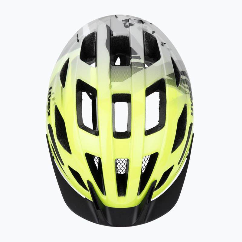 Children's bike helmet UVEX Air Wing 2 neon yellow/black 6