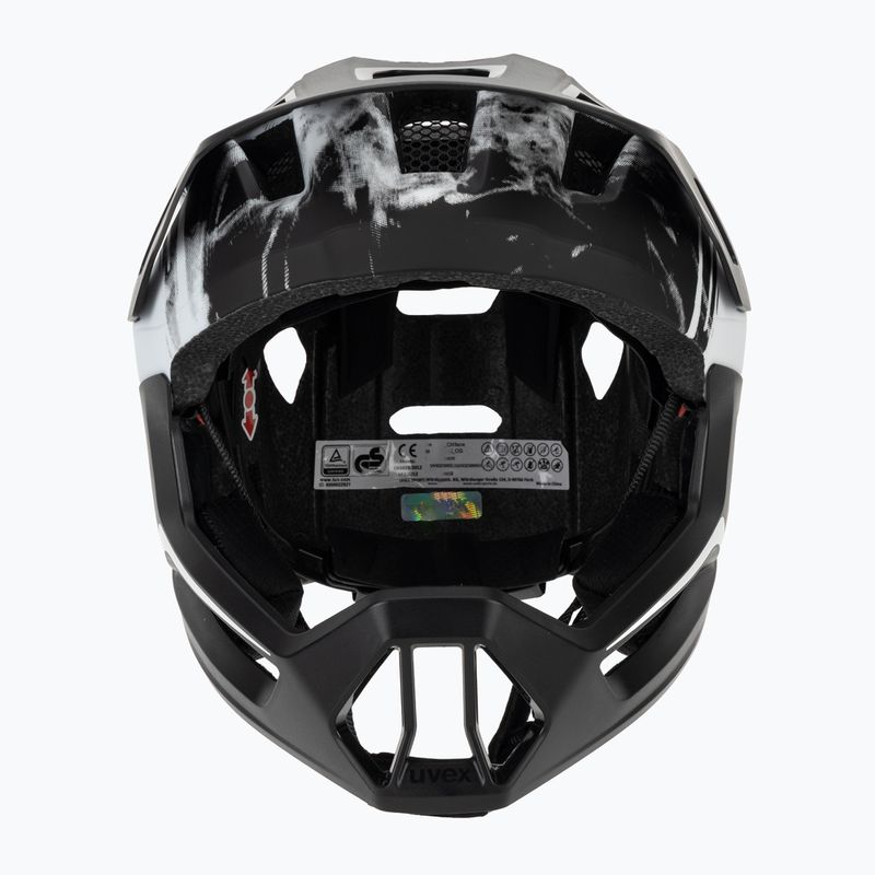 Children's bike helmet UVEX React Fullface Jr black/white matt 2
