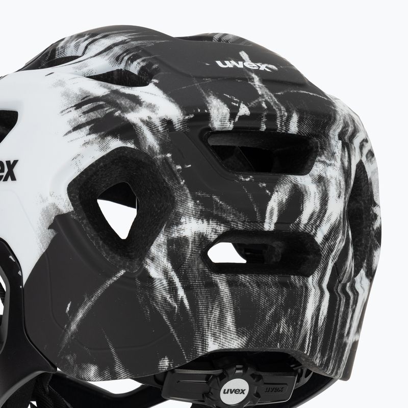 Children's bike helmet UVEX React Fullface Jr black/white matt 8