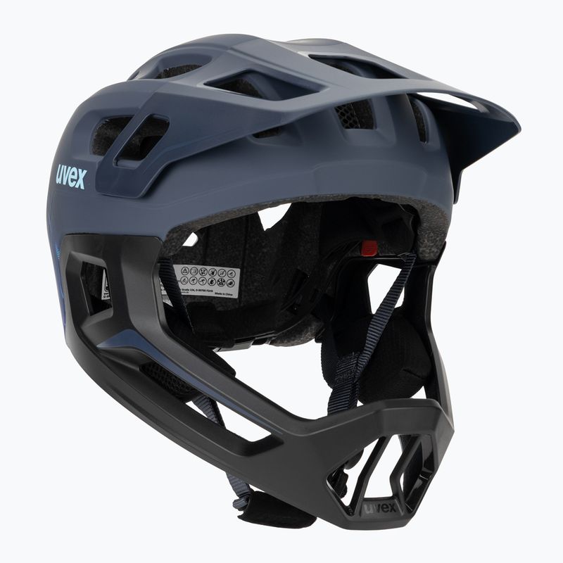 Children's bike helmet UVEX React Fullface Jr dusk blue matt