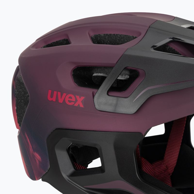 Children's bike helmet UVEX React Fullface Jr cranberry matt 7