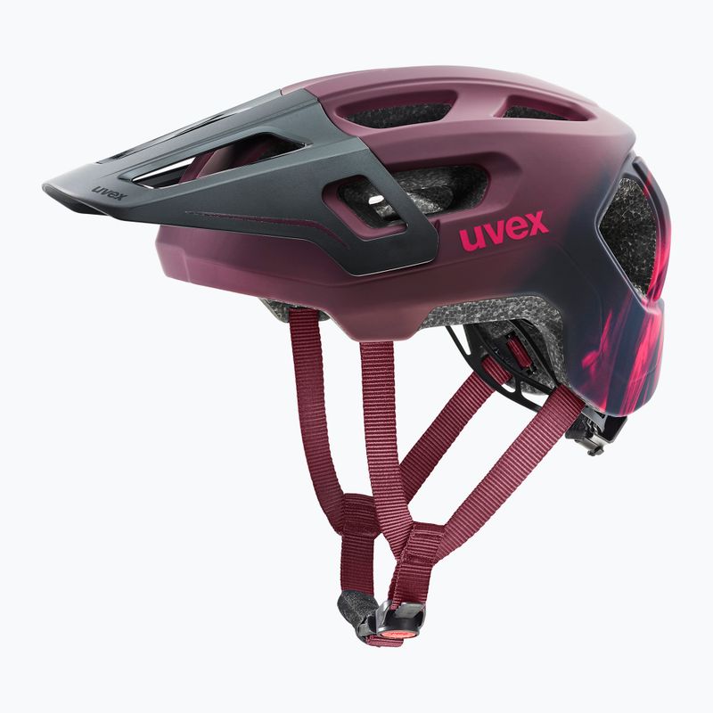 Children's bike helmet UVEX React Fullface Jr cranberry matt 2