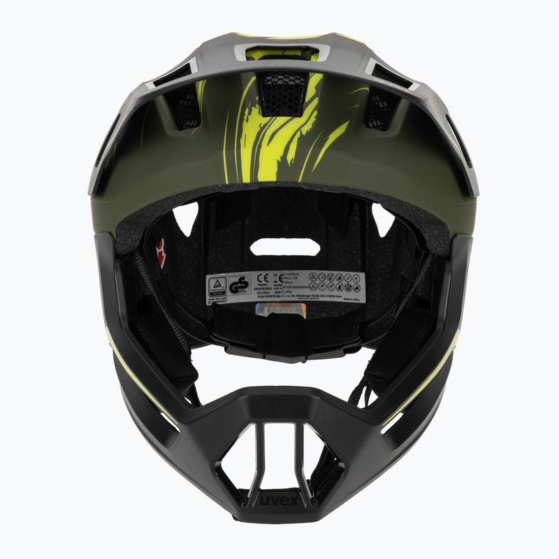 Children's bike helmet UVEX React Fullface Jr dark olive matt 2