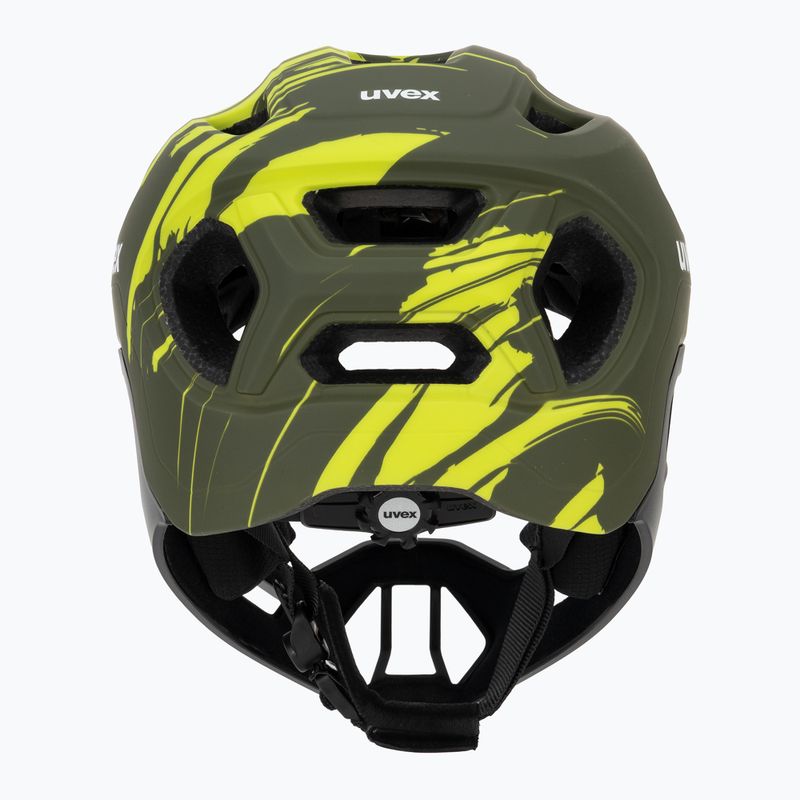 Children's bike helmet UVEX React Fullface Jr dark olive matt 4