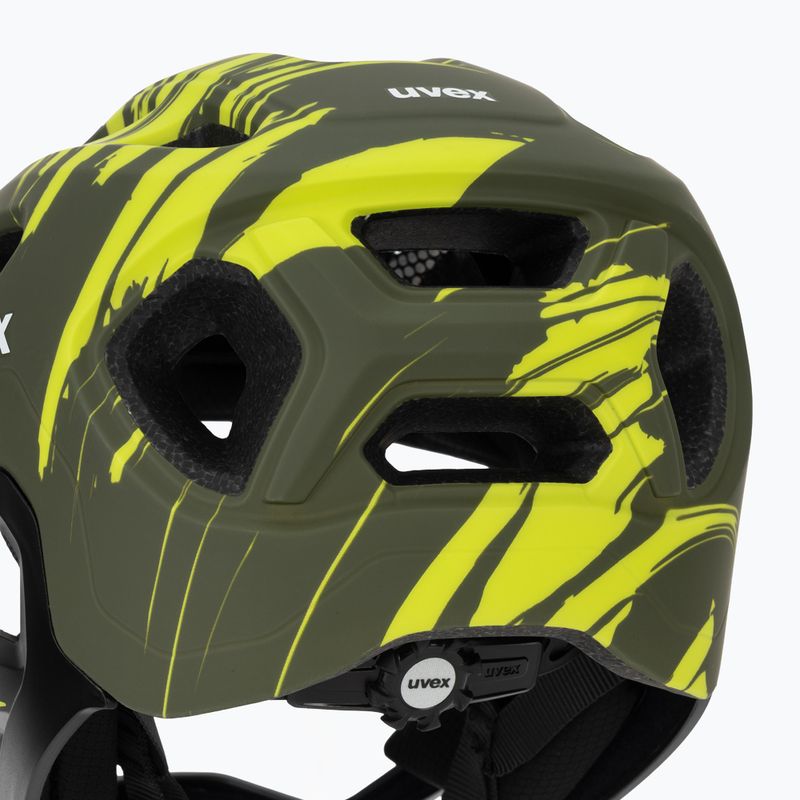 Children's bike helmet UVEX React Fullface Jr dark olive matt 8