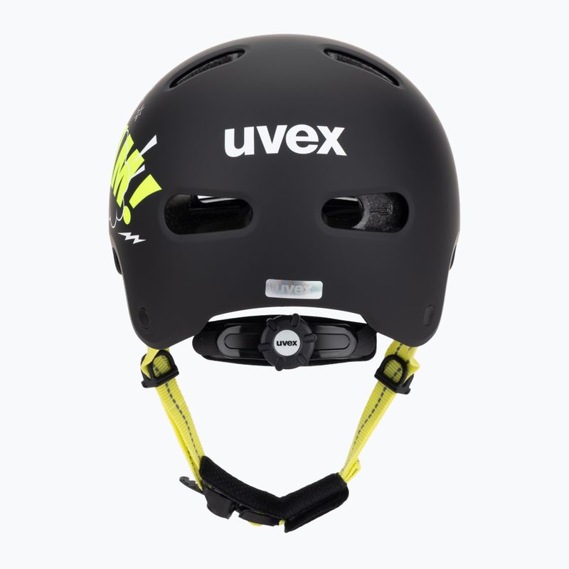 Children's helmet UVEX Kid 4 Style bam black/lime matt 4