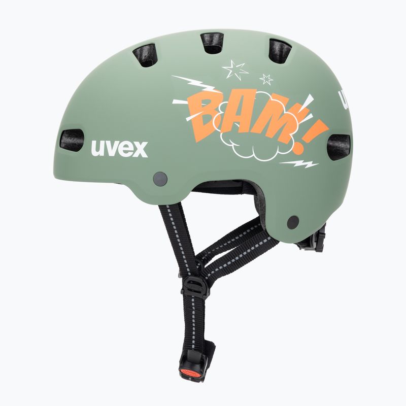 Children's helmet UVEX Kid 4 Style bam moss green/papaya matt 3