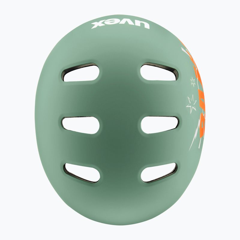 Children's helmet UVEX Kid 4 Style bam moss green/papaya matt 4