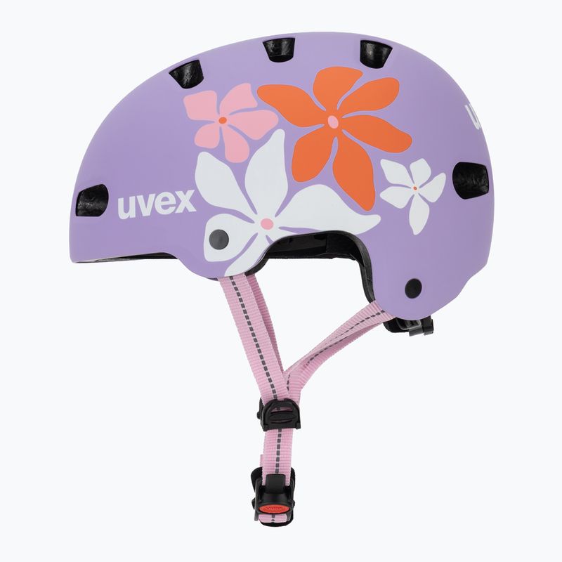 Children's helmet UVEX Kid 4 Style flower lilac matt 3