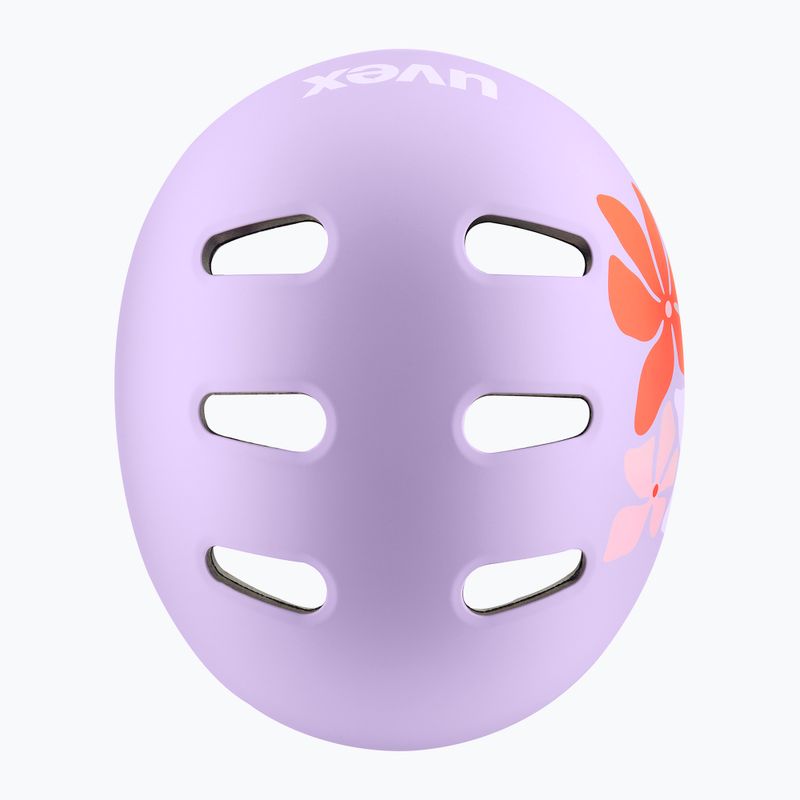 Children's helmet UVEX Kid 4 Style flower lilac matt 4