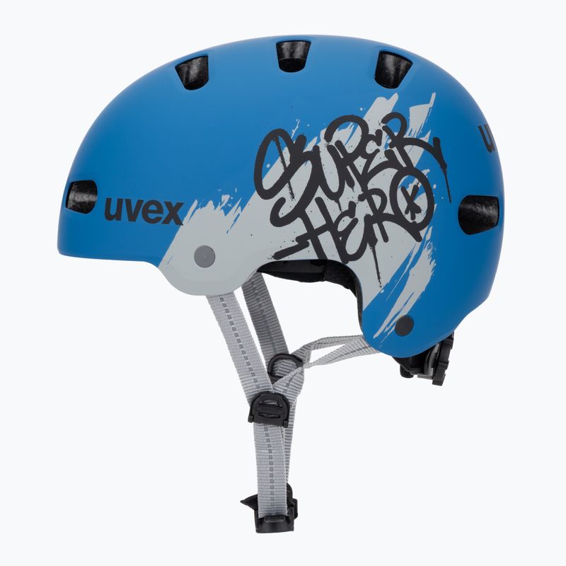 Children's helmet UVEX Kid 4 Style super hero blue matt 3