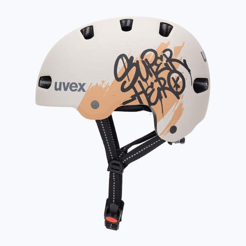 Children's helmet UVEX Kid 4 Style super hero warm grey matt 3