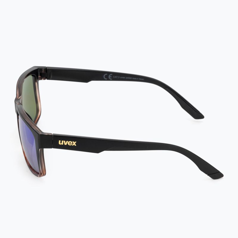 Sunglasses UVEX Poise black demi matt/mirror green 4