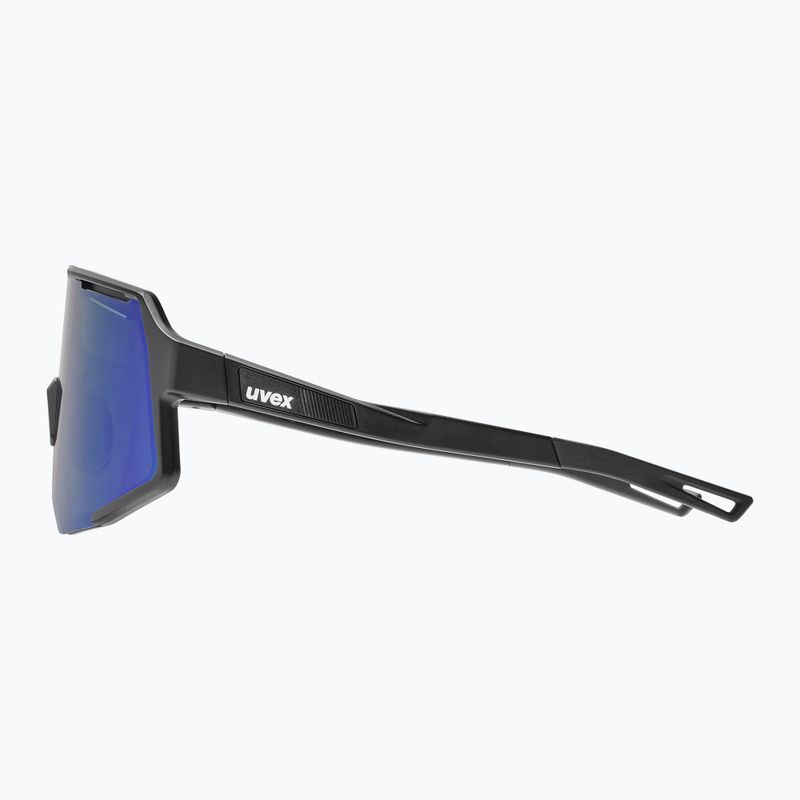 Sunglasses UVEX Sequenze black matt/miror green 2