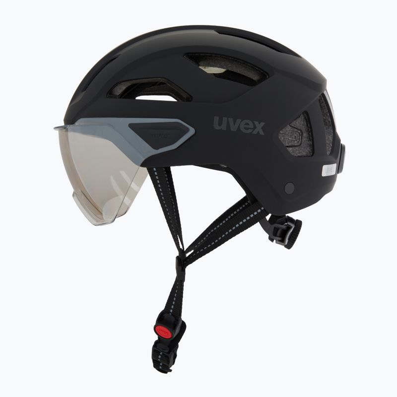 Bike helmet UVEX Stride Visor black matt/lite mirror silver 3