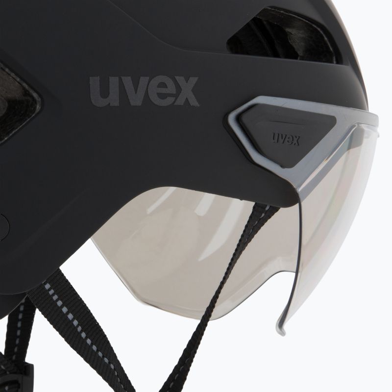 Bike helmet UVEX Stride Visor black matt/lite mirror silver 8