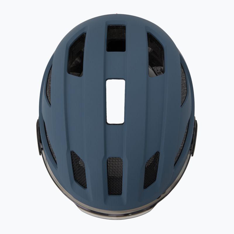 Bike helmet UVEX Stride Visor stone blue matt/lite mirror silver 6