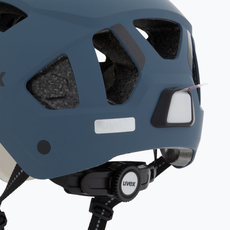 Bike helmet UVEX Stride Visor stone blue matt/lite mirror silver 7