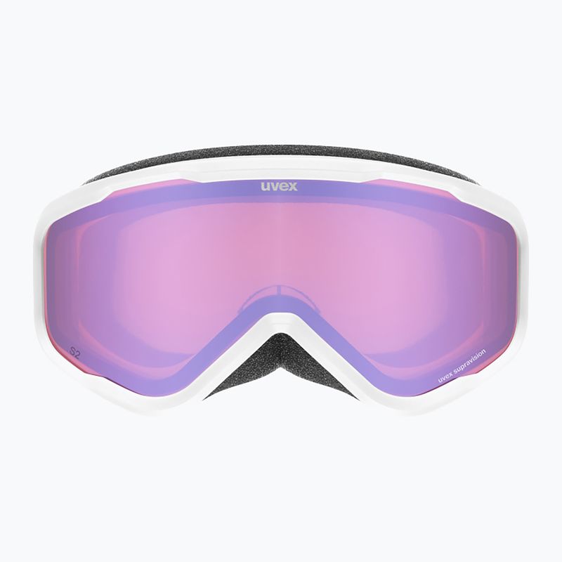 Children's ski goggles UVEX Speedy Nova FM S2 white matt/mirror rose 2