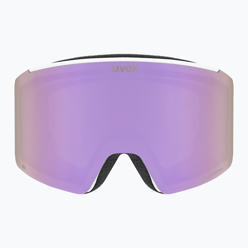 Ski goggles UVEX Ignite FM S3 white matt/mirror rose 2