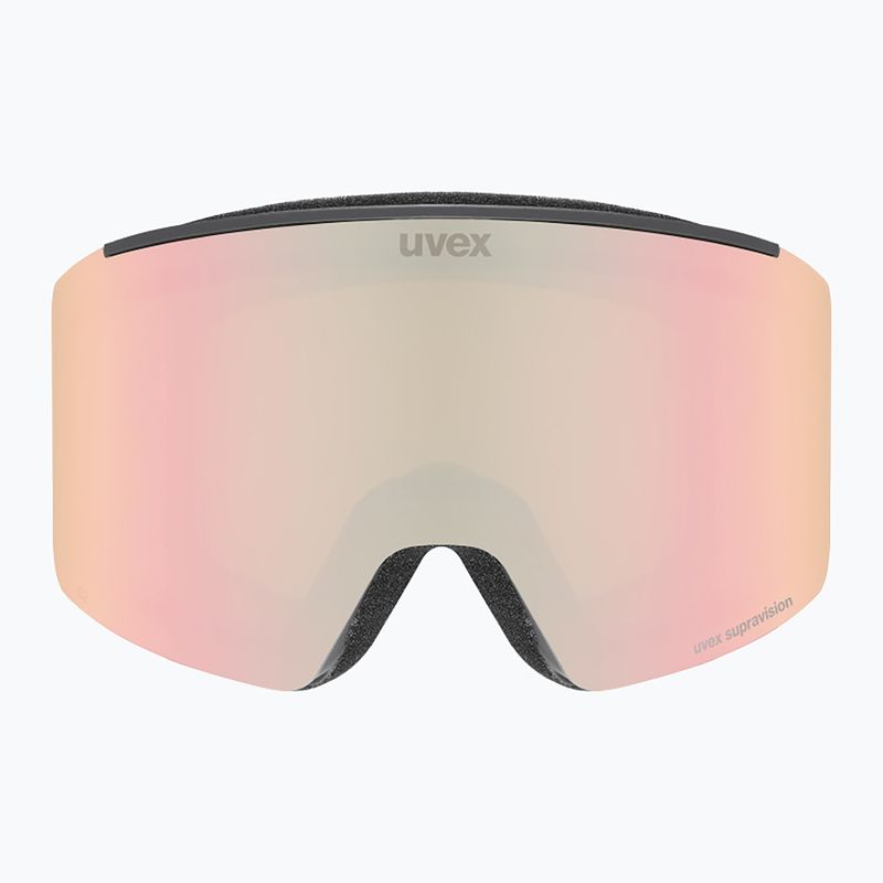 Ski goggles UVEX Ignite FM S3 black matt/mirror rose 2