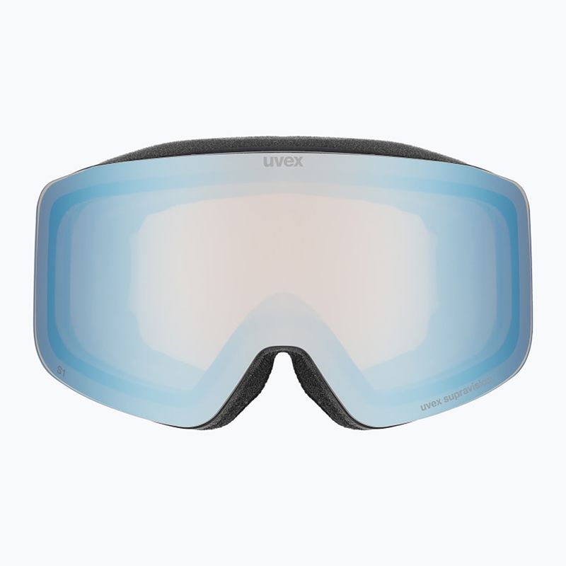 Children's ski goggles UVEX Pwdr FM Jr S2 black matt/mirror sapphire 2