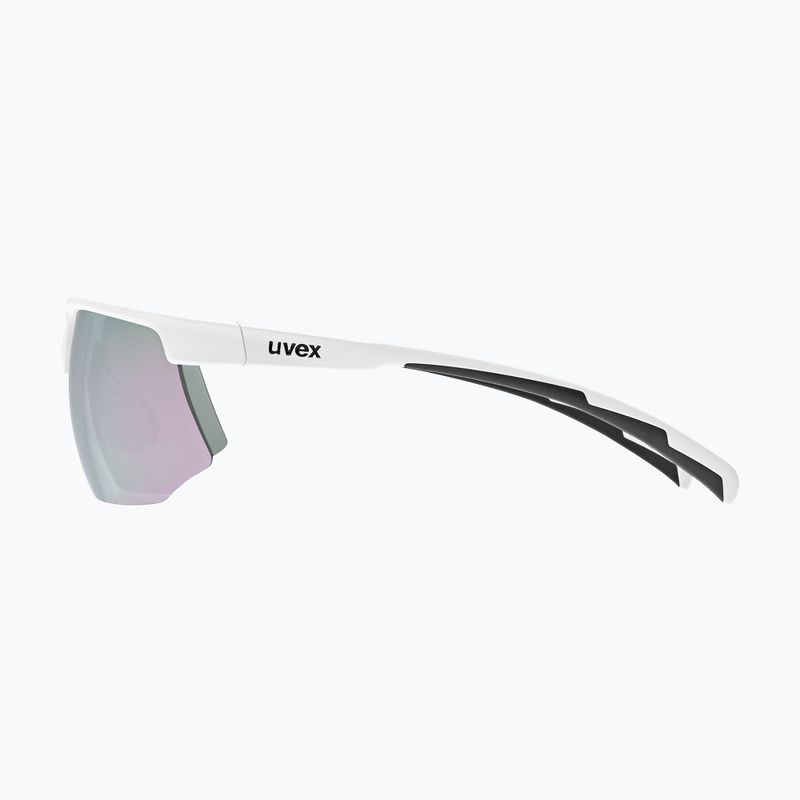 Sunglasses UVEX Aerios Small white matt/mirror rose 5