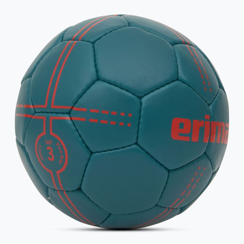 ERIMA Pure Grip Heavy petrol/flery coral handball size 3 2